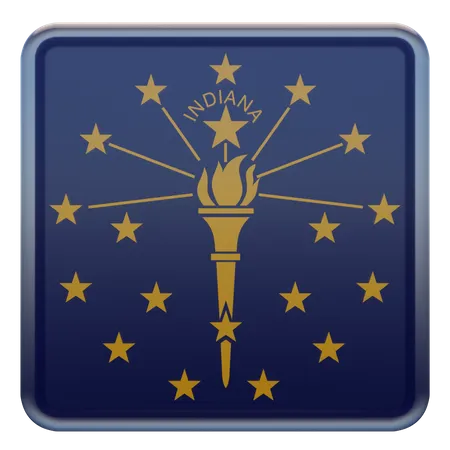 Indiana Flag  3D Flag