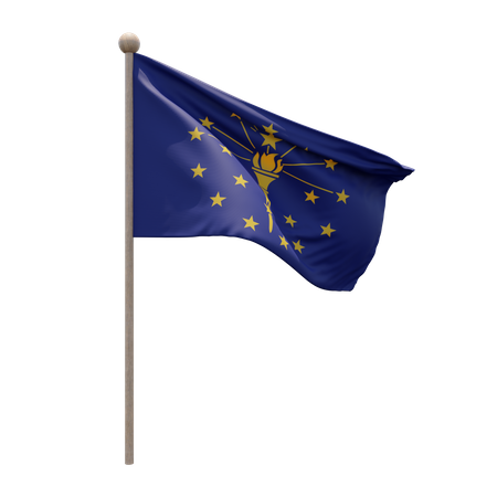 Indiana Flagpole 3D Icon