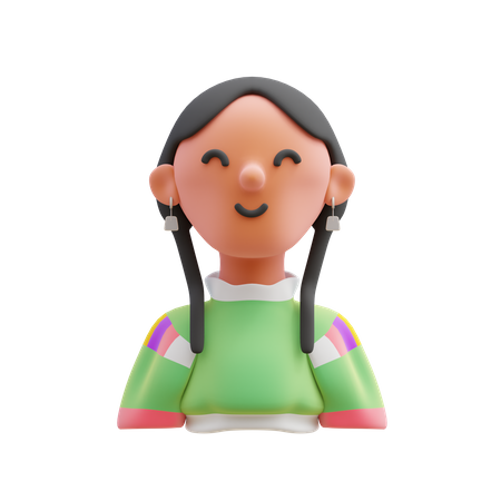 Indianerin  3D Icon