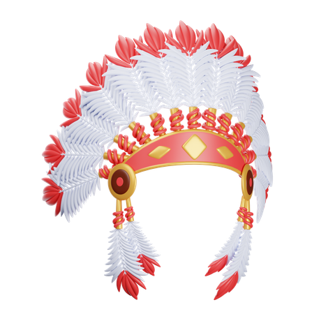 Indianischer Kopfschmuck  3D Icon