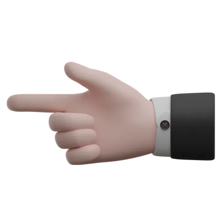 Indica gestos con la mano izquierda  3D Icon