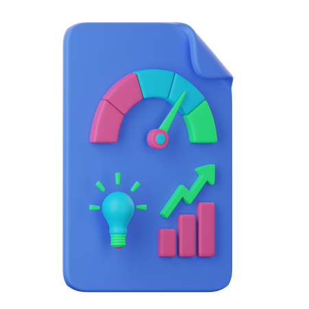 Indicador chave de desempenho kpi  3D Icon