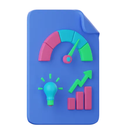 Indicador chave de desempenho kpi  3D Icon