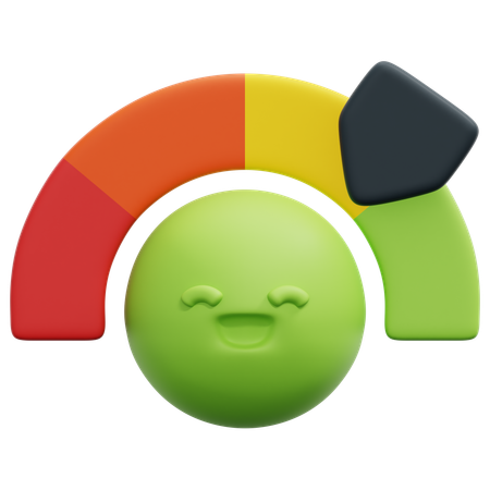 Indicador de nivel de satisfacción  3D Icon