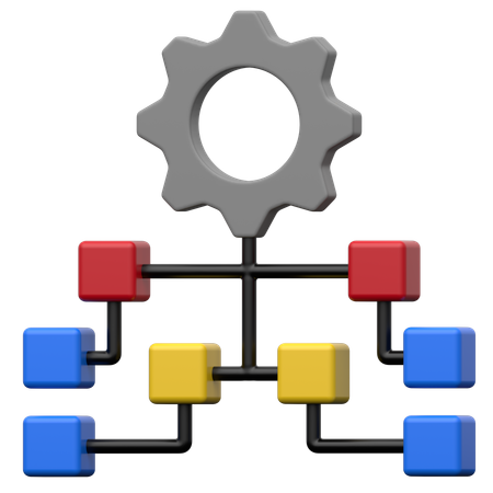 Indicador em cascata  3D Icon