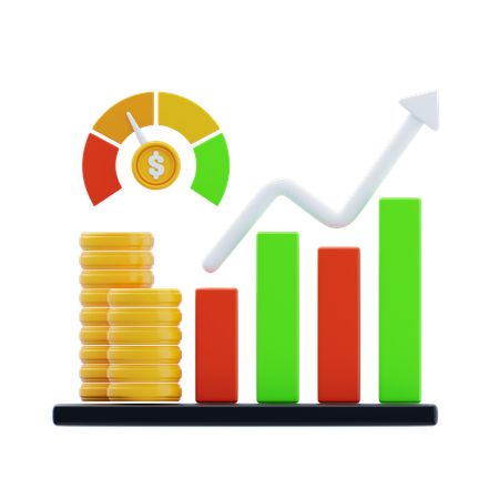 Indicadores econômicos  3D Icon