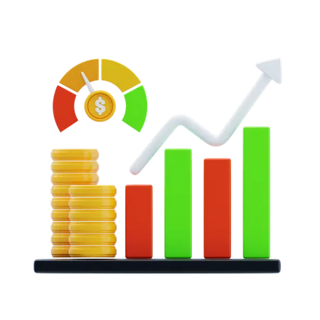 Indicadores econômicos  3D Icon