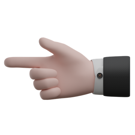 Indicates Left Hand Hand Gestures  3D Icon