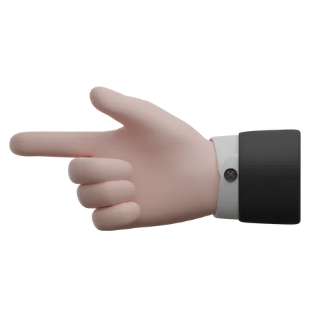 Indicates Left Hand Hand Gestures  3D Icon