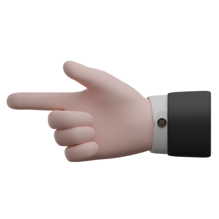 Indicates Left Hand Hand Gestures 3D Icon