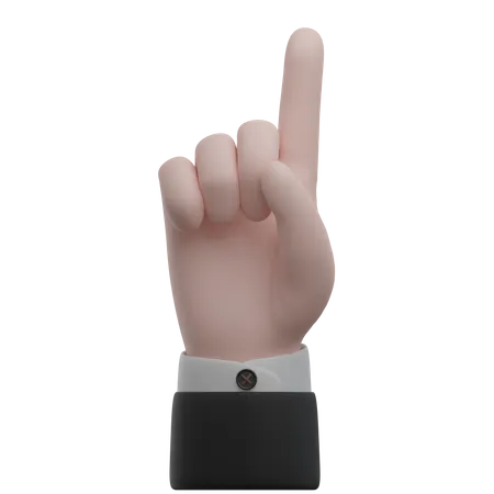 Indicates Up Hand Hand Gestures 3D Icon