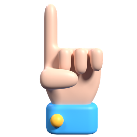 Índice apuntando hacia arriba gesto de la mano  3D Icon