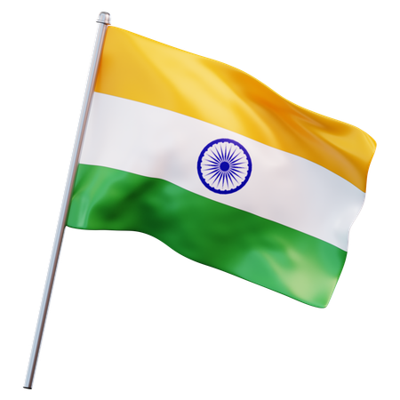 Indien Flagge  3D Icon