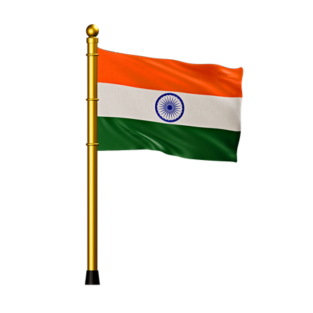 Indien Flagge  3D Icon