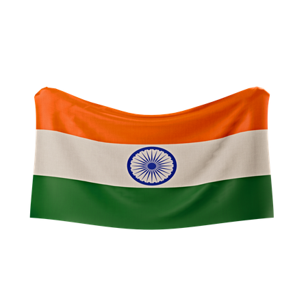 Indien Flagge  3D Icon