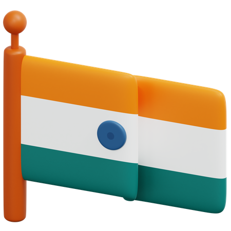 Indien Flagge  3D Icon