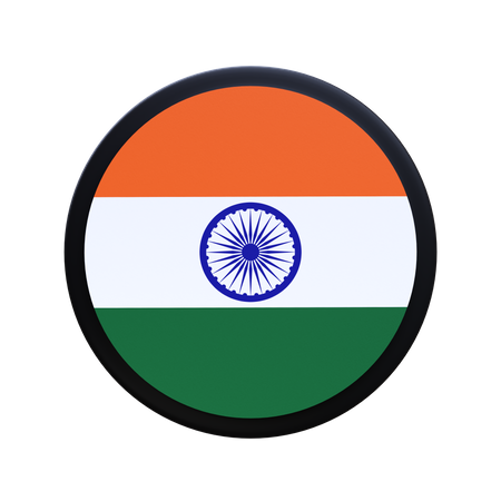 Indien Flagge  3D Illustration