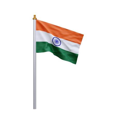 Indien Flagge  3D Illustration
