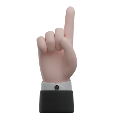 Indique les gestes de la main  3D Icon