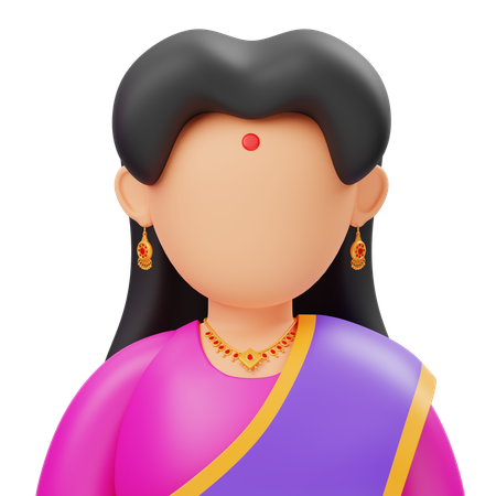 Indische Frau  3D Icon