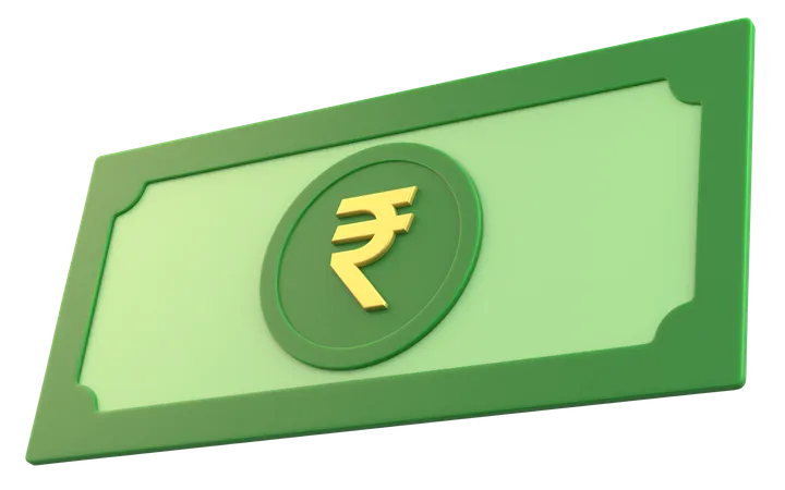 Indische Rupie Geld  3D Icon