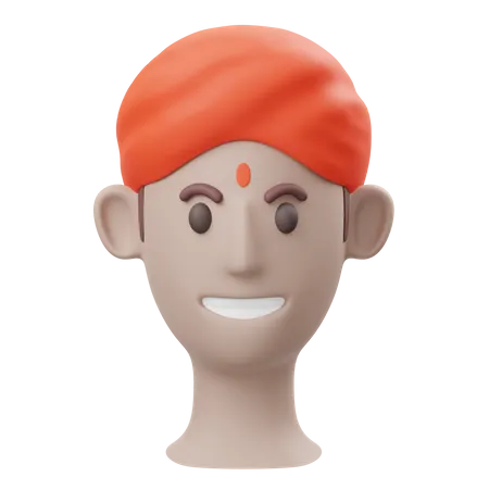 Indischer Mann  3D Illustration