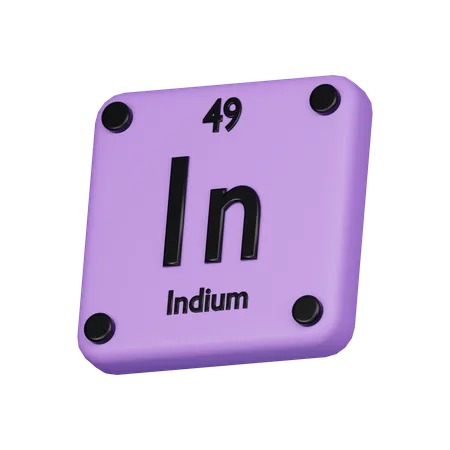 Indium Element 3 D Icon 3D Icon