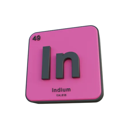 Indium  3D Illustration