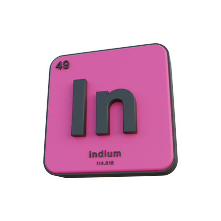 Indium  3D Illustration