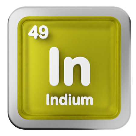 Indium Periodic Table  3D Icon