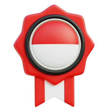Indonesia Badge  3D Icon