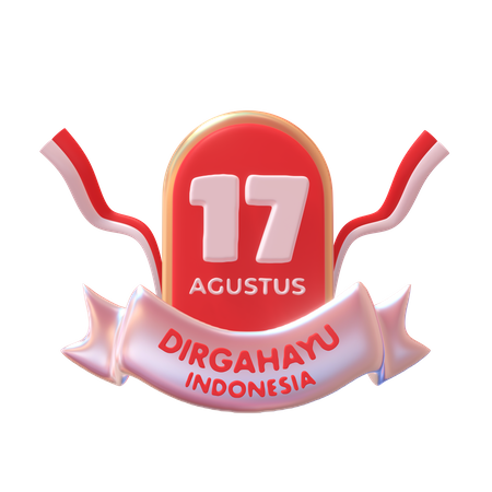 Indonesia Badge  3D Icon