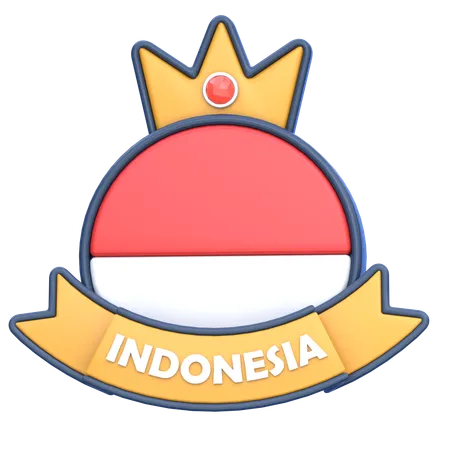 Indonesia Badge  3D Icon