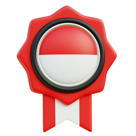 Indonesia Badge  3D Icon
