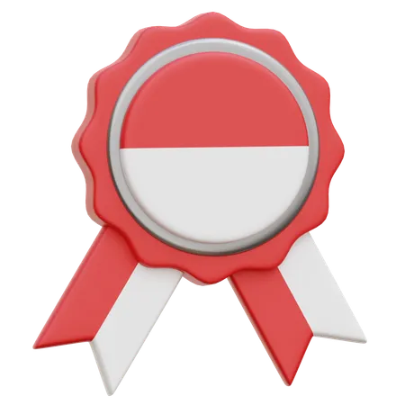 Indonesia Badge 3D Icon