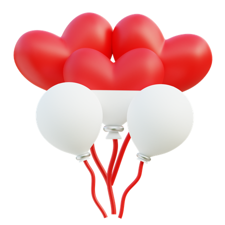Indonesia Balloons  3D Icon