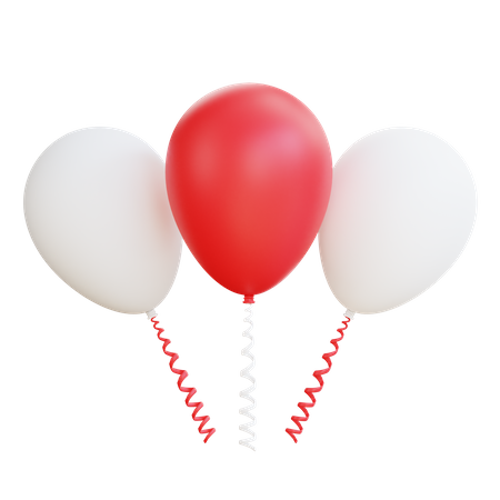 Indonesia Balloons  3D Icon