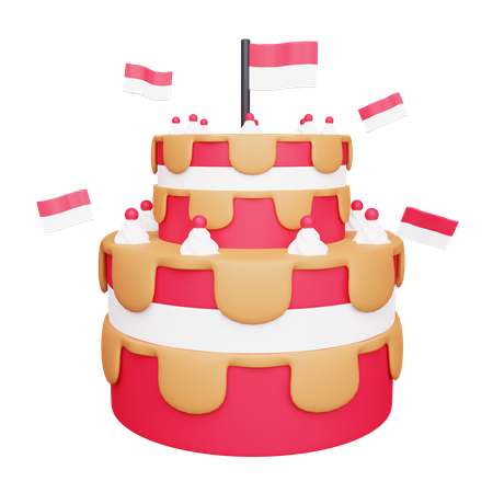 Indonesia Cake  3D Icon