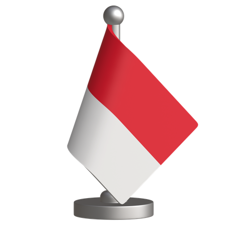 Indonesia Desk Flag  3D Icon