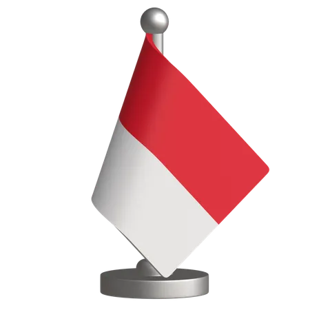 Indonesia Desk Flag  3D Icon