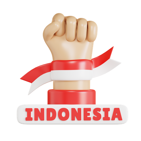 Día de la libertad de indonesia  3D Icon