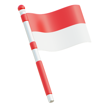 인도네시아 국기  3D Icon