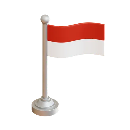 インドネシアの国旗  3D Icon