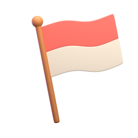 Indonesia Flag  3D Icon