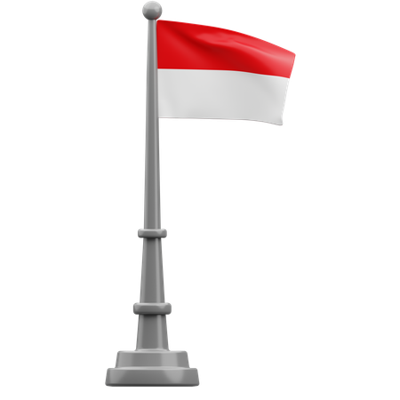 Indonesia Flag  3D Icon