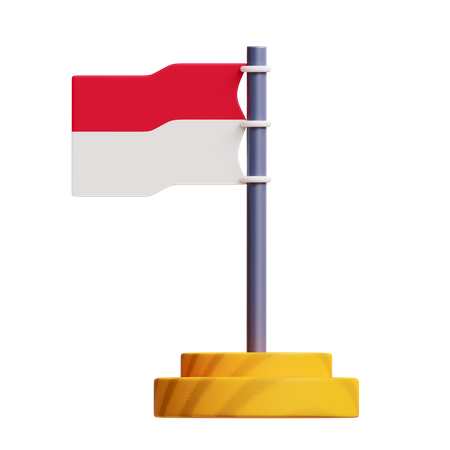 Indonesia Flag  3D Icon