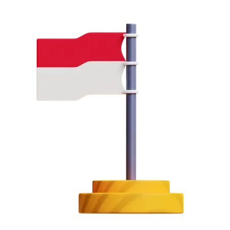 Indonesia Flag  3D Icon