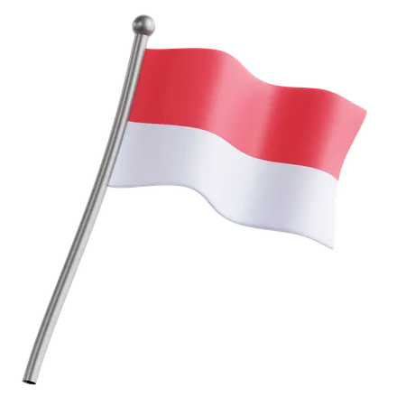 Indonesia Flag  3D Icon