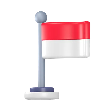 Indonesia Flag  3D Icon