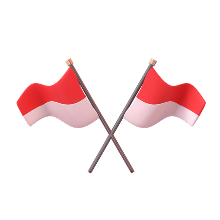 Indonesia Flag  3D Icon